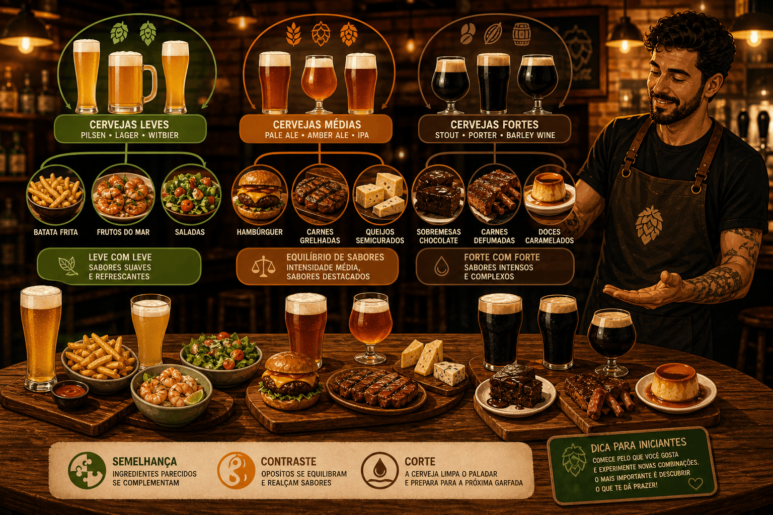 Harmonização de cervejas: guia básico para iniciantes