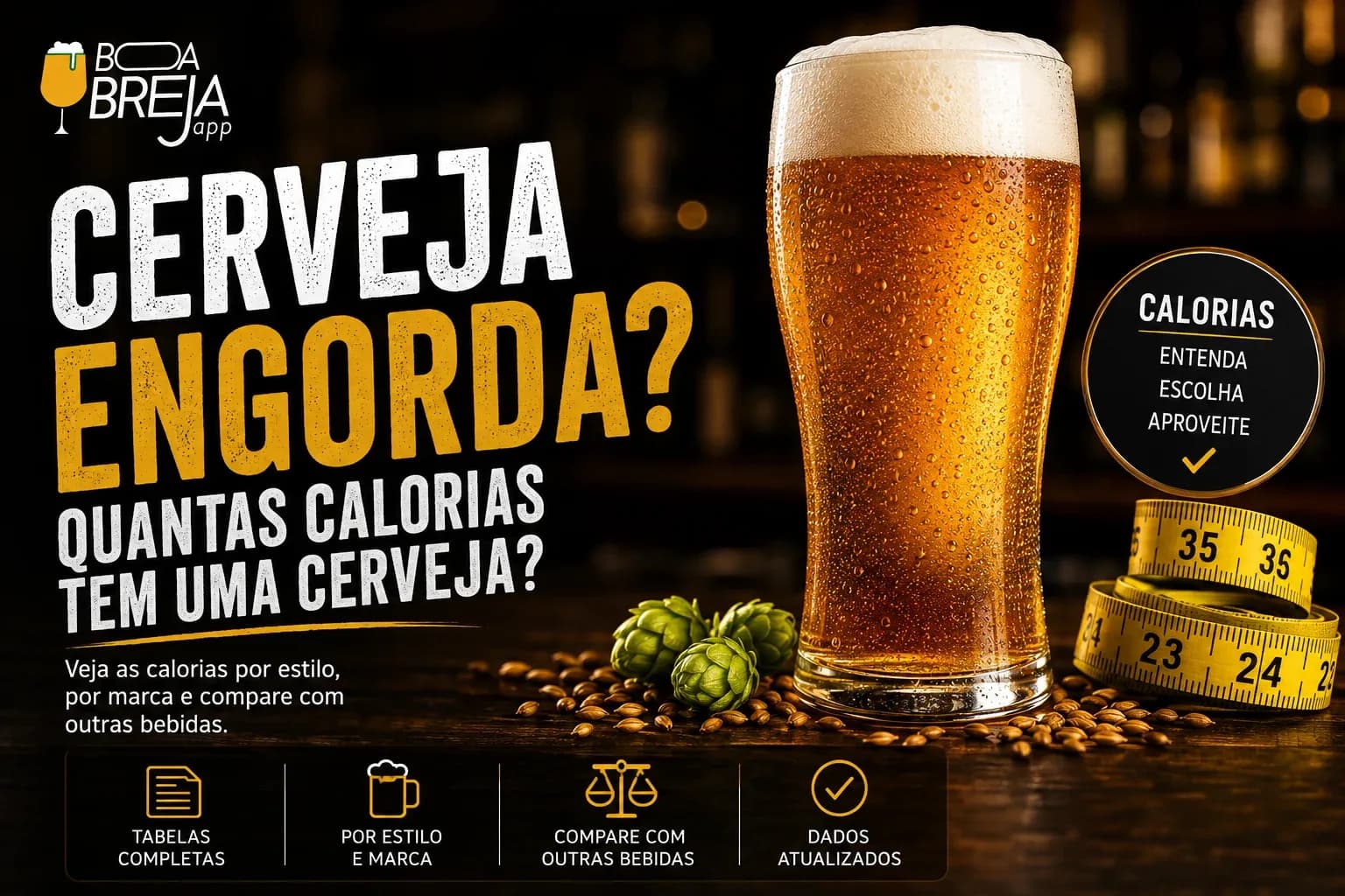 Cerveja engorda? Calorias por marca e a conta que ninguém faz
